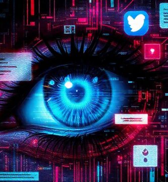 Un ojo cibernético anuncia un futuro digital sombrío