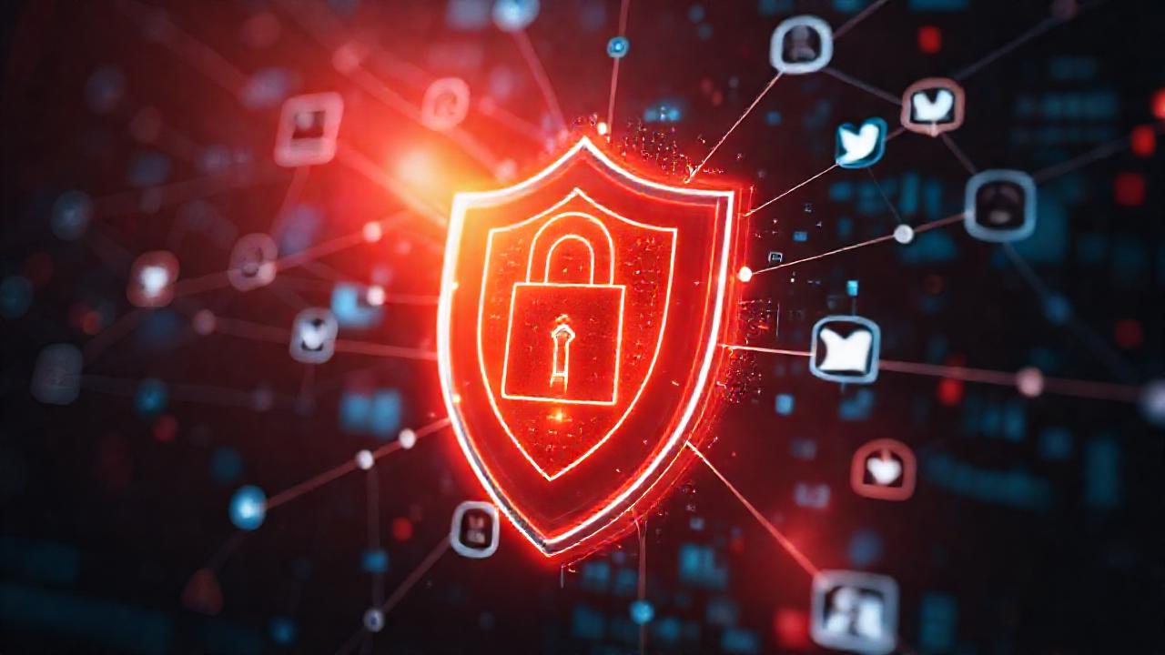 Protección digital oscura y amenazante