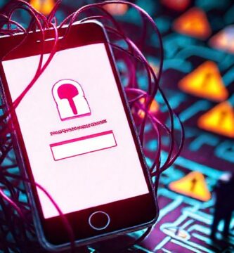 Amenaza digital en un smartphone