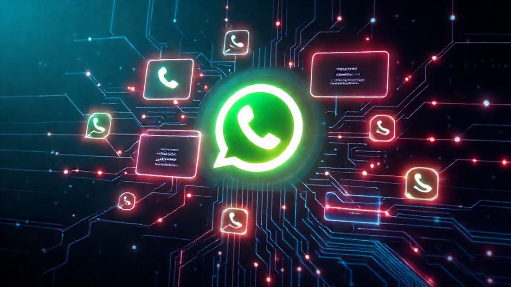 Interfaz digital futurista y vibrante