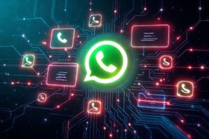 Interfaz digital futurista y vibrante