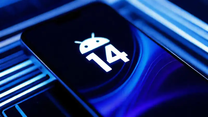 Android 14 muestra líneas luminosas y diseño