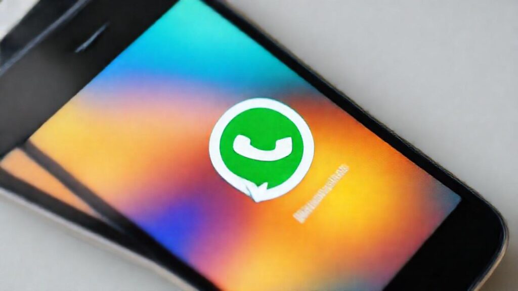 Un teléfono Android muestra WhatsApp feliz