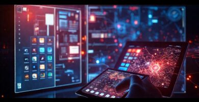 Interfaces futuristas y digitales se fusionan