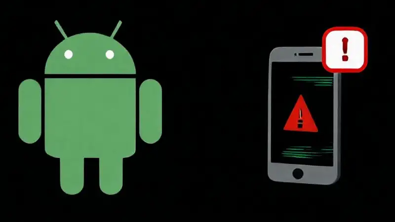Un logo Android falla con glitch