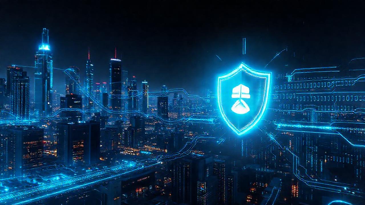 Ciudades futuristas con implantes digitales brillantes