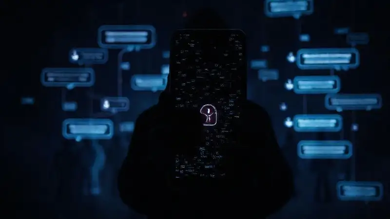 Una red digital oscura y misteriosa