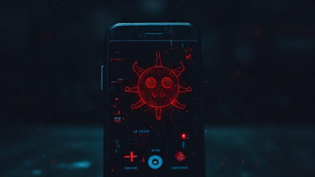 Pantalla oscura: virus rojo
