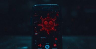 Pantalla oscura: virus rojo