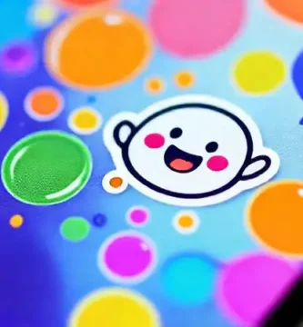 Pegatinas animadas en pantalla digital vibrante