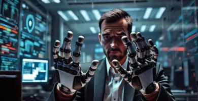 Un empleado preocupado en un futuro corporativo