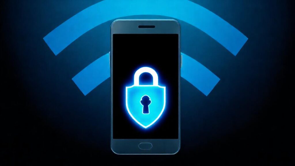 El teléfono Android muestra una conexión segura