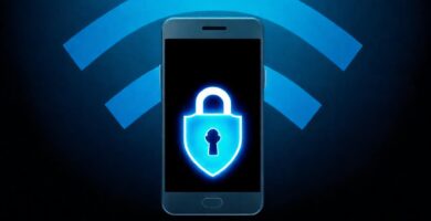 El teléfono Android muestra una conexión segura