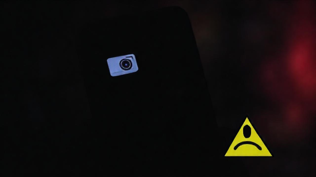 Un teléfono oscuro advierte sobre privacidad