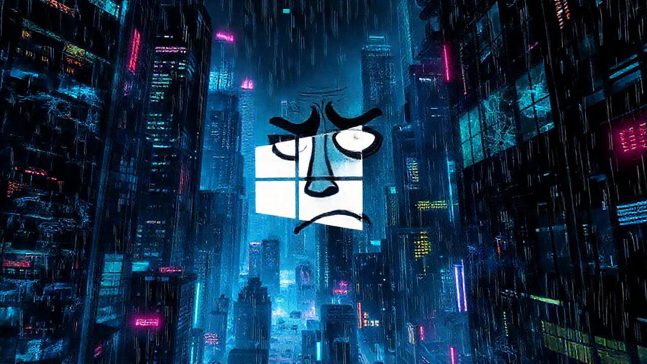 Ciudad cyberpunk oscura y preocupante