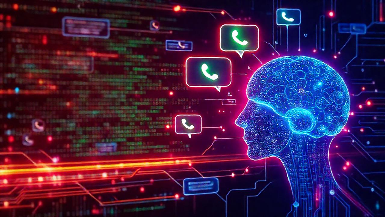 Interfaz futurista: datos, IA y chat