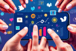 Datos de redes sociales modernos vibrantes