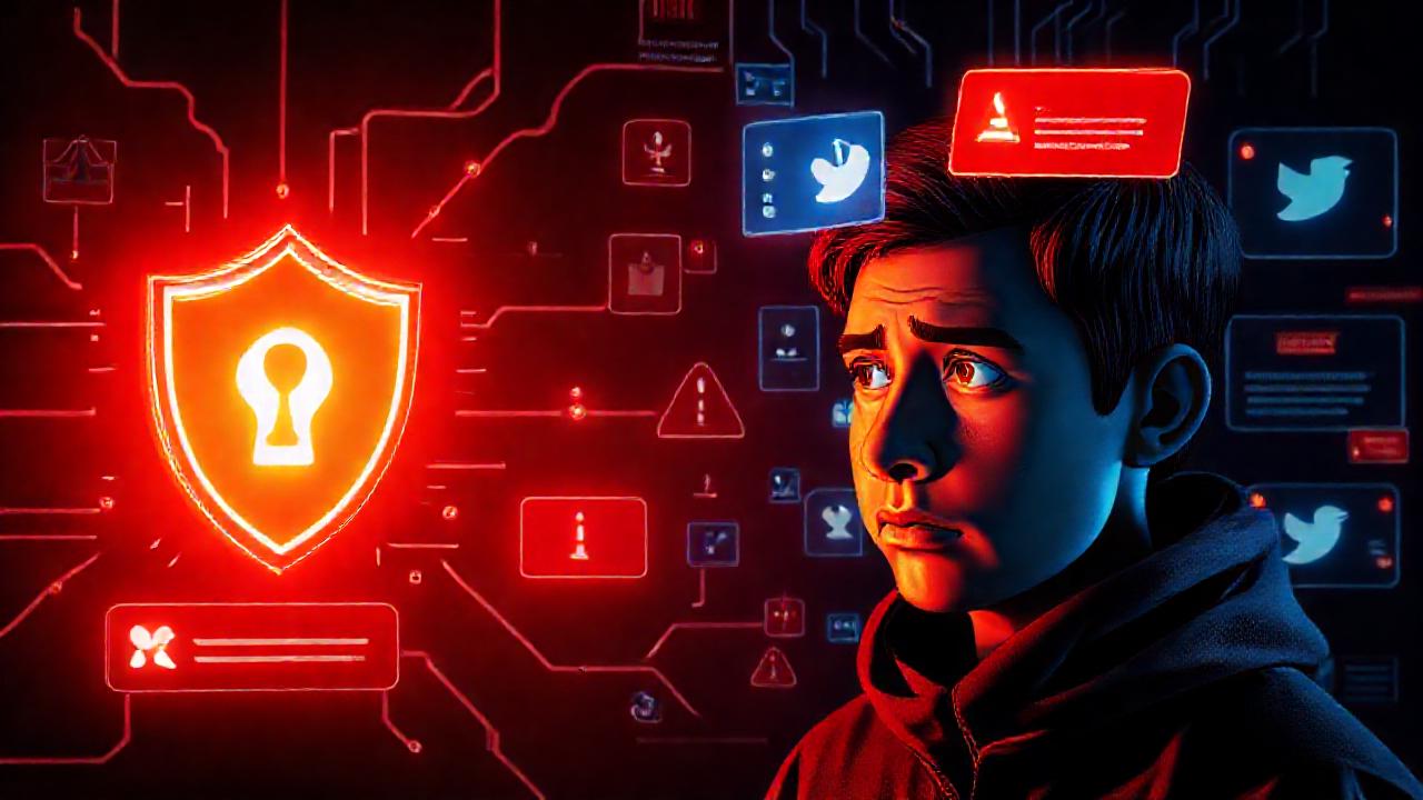 Ciberseguridad alerta en un entorno oscuro