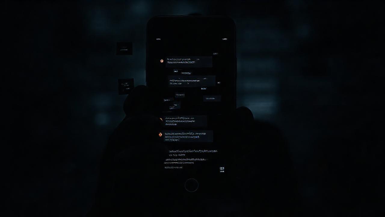 Un teléfono bloqueado, misterioso y amenazante