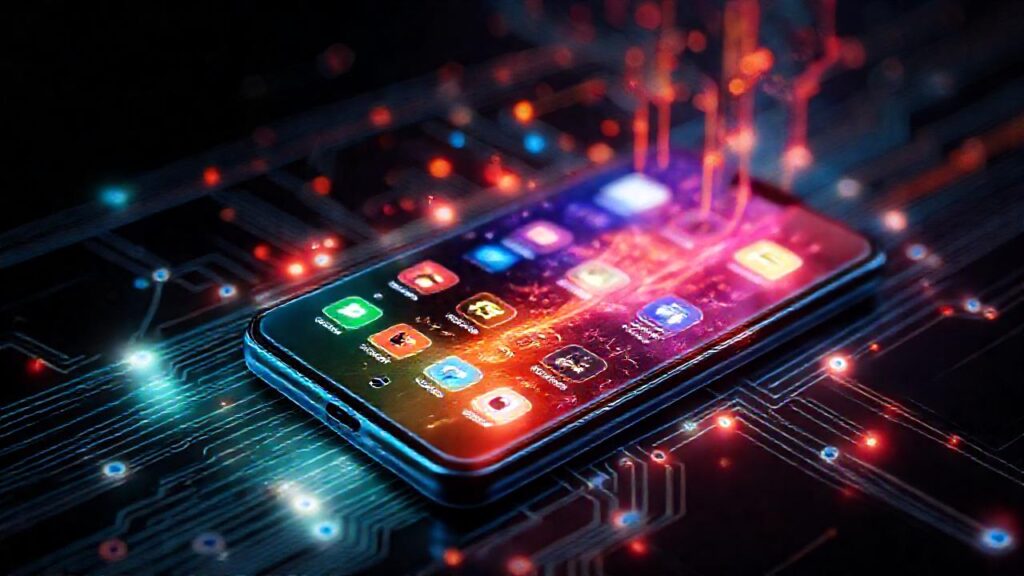 El smartphone ofrece una interfaz digital brillante