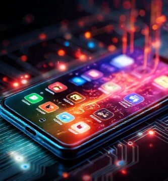 El smartphone ofrece una interfaz digital brillante