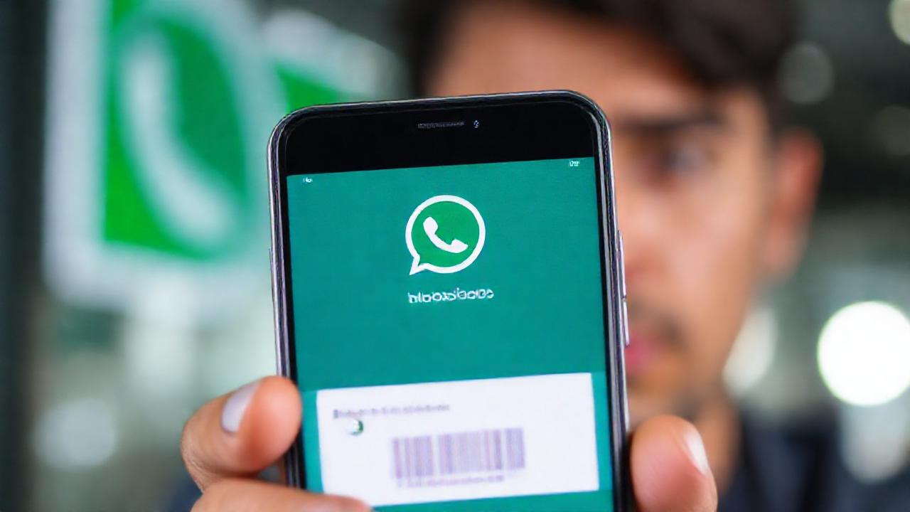 Pantalla de móvil, verificación y preocupación