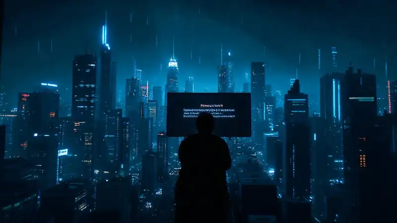 Ciudad futurista: fallo digital