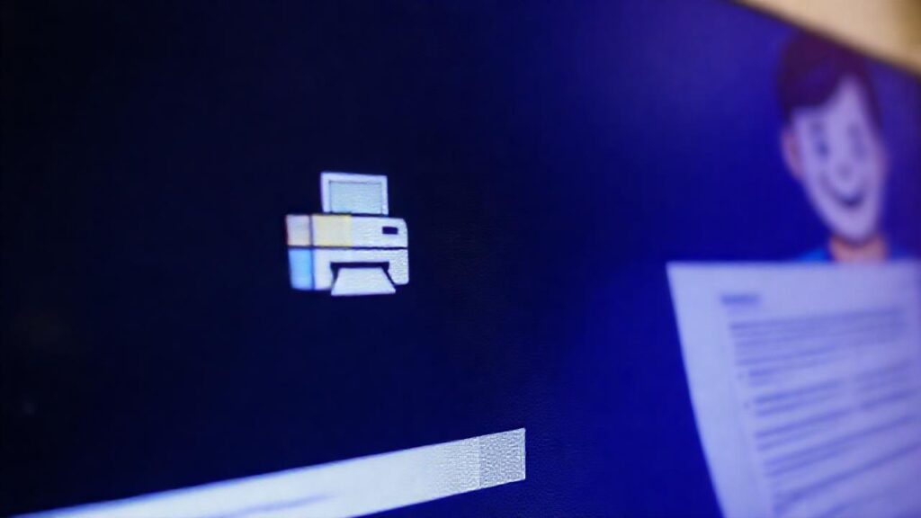 Una pantalla Windows 11 imprime feliz