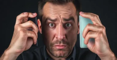 El hombre experimenta un fallo digital angustioso