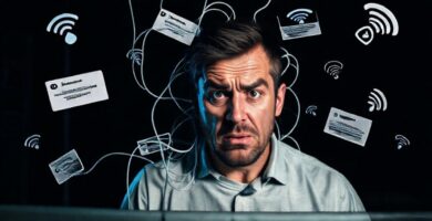 El hombre experimenta fallas digitales frustrantes