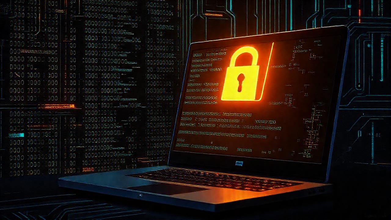 Interfaz digital oscura, advertencia y fallo