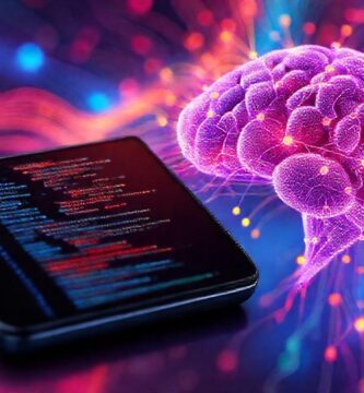 Android visualiza aprendizaje neuronal futurista