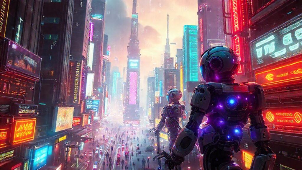 Ciudad futurista brillante
