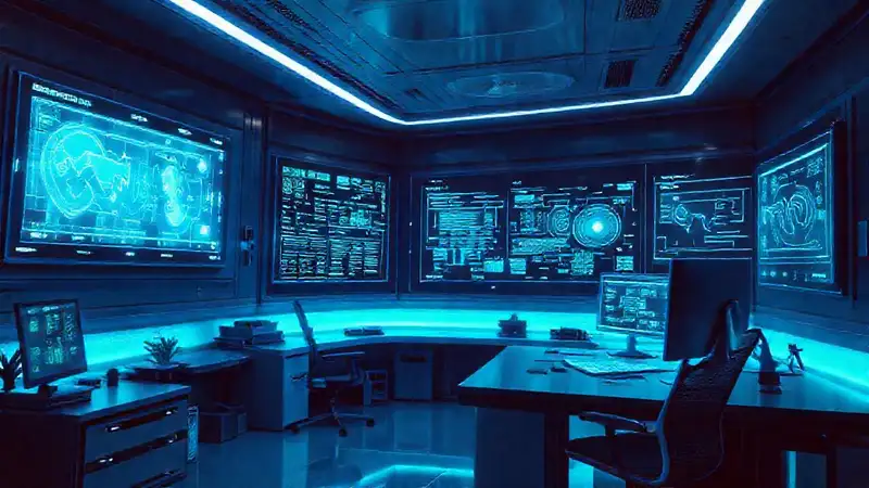 Un futuro de oficina tecnológico y serio