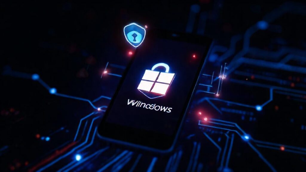 Seguridad digital móvil futurista y protegida