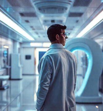 Un hospital futurista con tecnología avanzada
